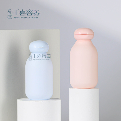 Round and Plump PE Flocked Soft Tube Bottle 100ml Travel Set with Flip Cap Cosmetics Care Product Lotion Dropper Bottle