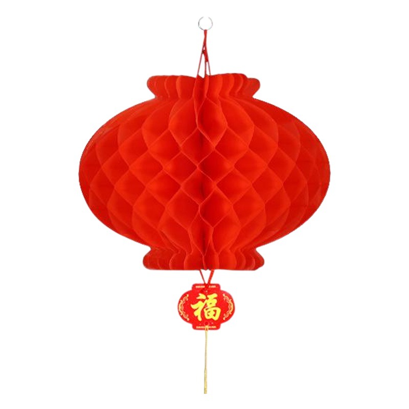 Manufacturer Wholesale Plastic Paper Lantern Hanging Decorations Small Lanterns Mall New Year's Day Decorations New Year Paper Lanterns Spring Festival String Lanterns