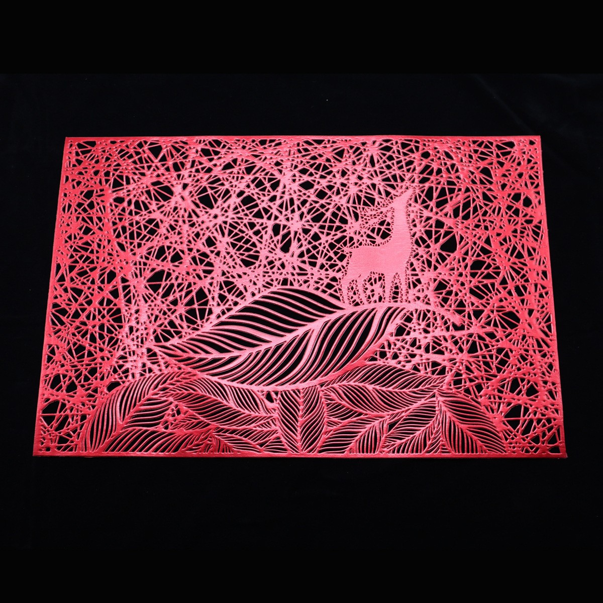 Ciervos Hollow-out placemat Western placemat transfronterizo estera de la tabla restaurante del hotel estera de aislamiento térmico giling Coaster decoración de aislamiento térmico