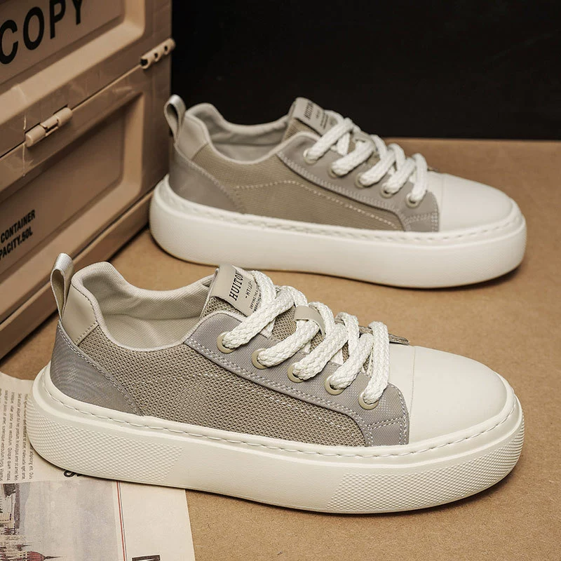 Летняя сетчатая обувь 2025 новый дышащий повседневный прилив обувь дикие туфли с толстой подошвы сетки мужская обувь оптовая продажа