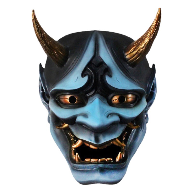 Máscara de Prajna de color japonés diablo fantasma de viaje de noche resina maquillaje facial vestir accesorios fiesta bola máscara rojo