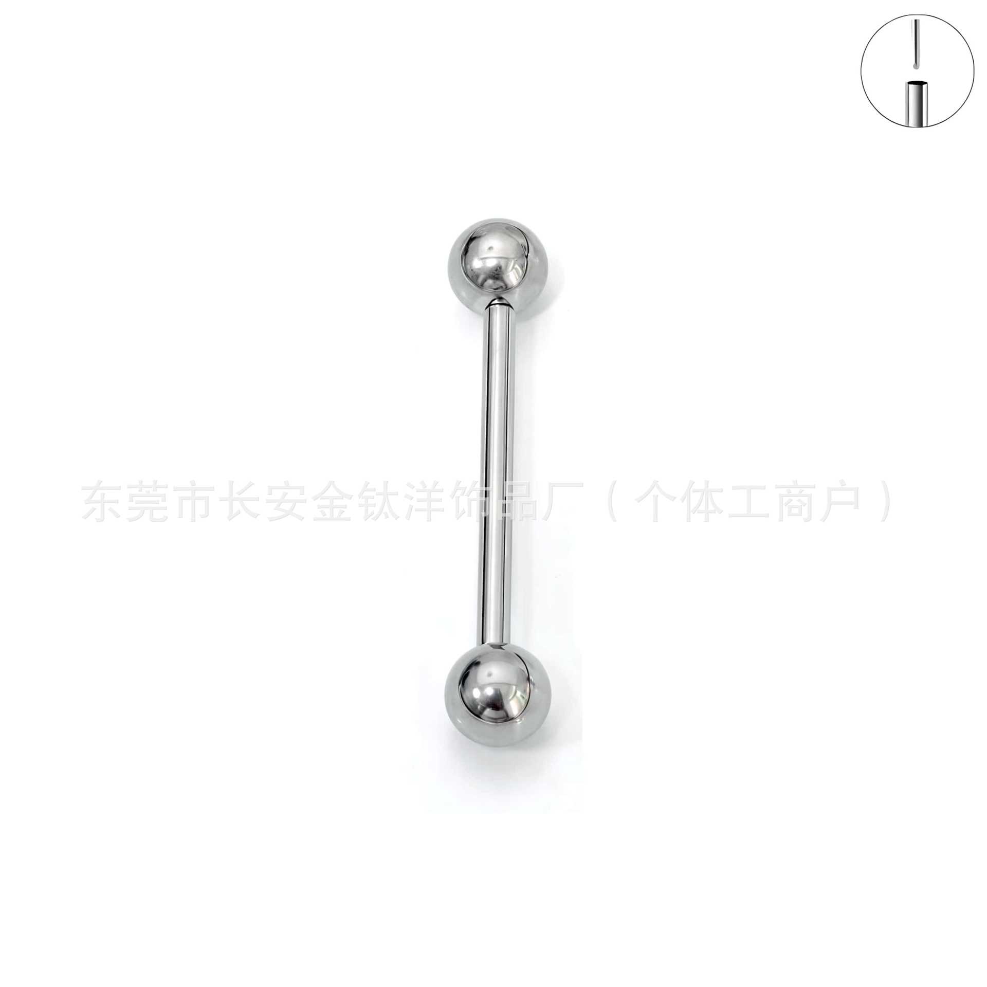 F136 Titanium Pin Round Ball Tongue Nail Ear Bridge Plug Straight Rod Ear Nail Ear Bone Nail G23 Titanium Alloy Piercing Jewelry detail image 7