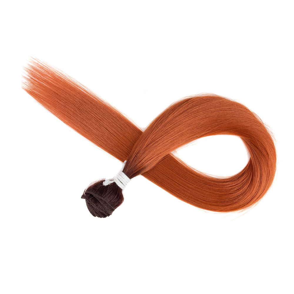 Europa, América y África transfronterizos Synthetic Straight Hair Bundle peluca recta extensión de cabello cortina