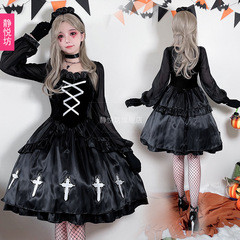 ハロウィーン成人服装ゴシック風鬼花嫁服装暗黒風小悪魔服装女魔女服装吸血鬼服装