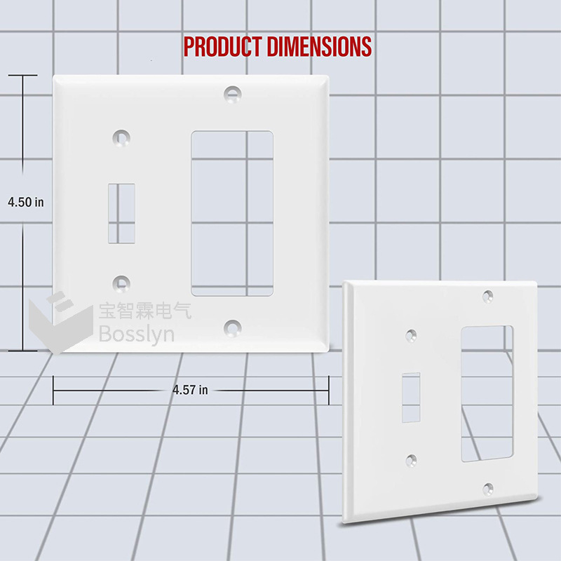 ETL认证美式面板 美规拨动开关+开关插座面板 家用酒店装修面板