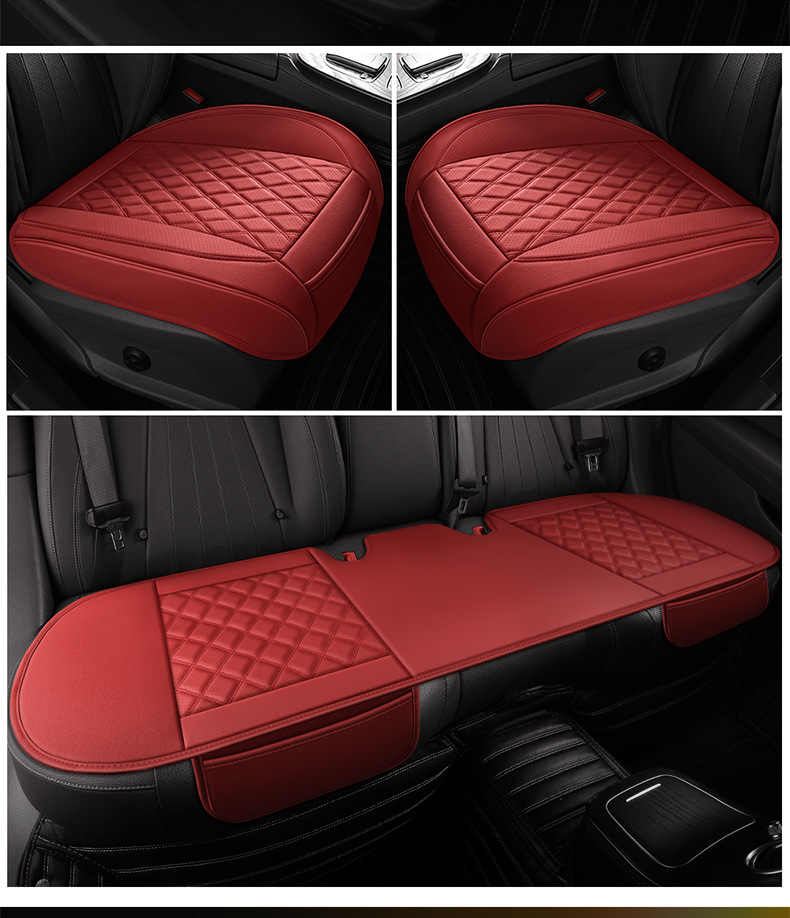 Car Seat Cushion, Breathable and Wear-Resistant Seat Cushion, Full Leather, Universal for All Seasons, Car Seat Cushion, Car Ventilated Seat Cushion