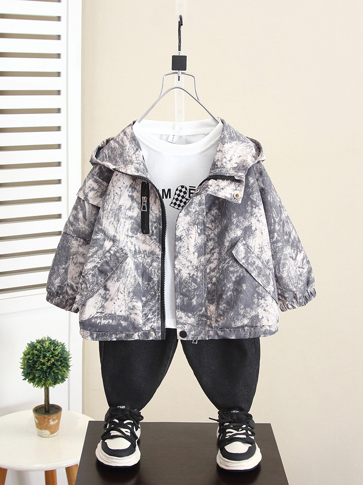 6061 niños ropa de otoño chaqueta de camuflaje para niños primavera y otoño chaqueta coreana 2024 nueva chaqueta de otoño para bebés