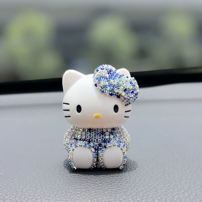 Car ornaments – Mouth Decorative Supplies for Women - colorful-blue-clothes-kitten-ornaments