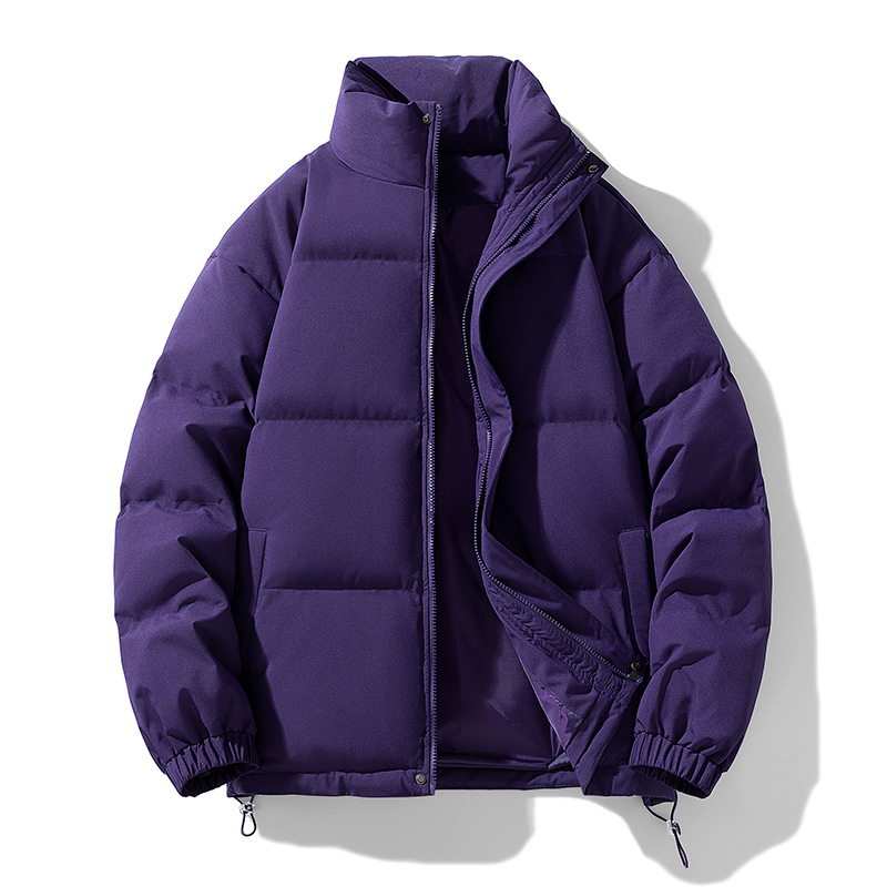 Hombre de algodón chaqueta de algodón hombre 2024 invierno grueso calentamiento juvenil casual chaqueta de algodón sólido fábrica de chaqueta al por mayor