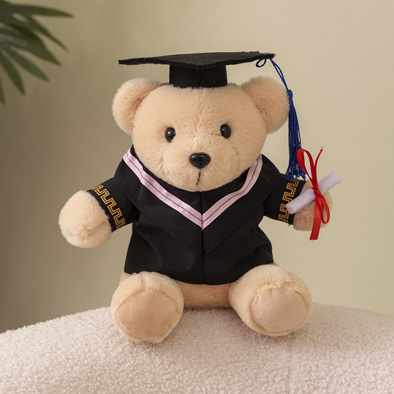 Doctor Sombrero Graduación Oso Escuela Peluches Muñeca de trapo Licenciatura Maestría Ropa de muñeca Regalo conmemorativo de la temporada de graduación