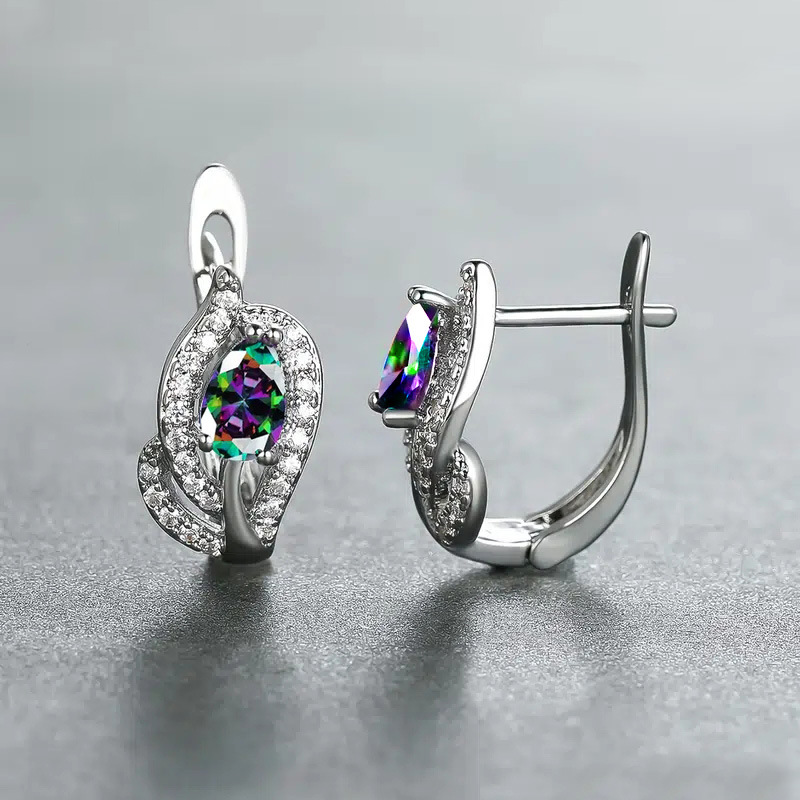 Leaf Design Drop Earrings In Seagrass For Elegant Daily Style_voghion.com