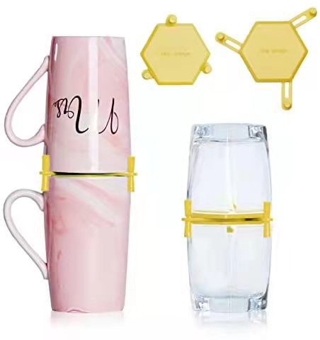 Portavasos de marca Drinkware Stacker nuevo, estante hexagonal para tazas, organizador y estante de almacenamiento, transfronterizo.