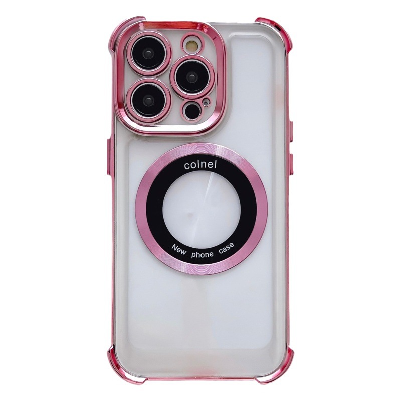 Funda Protectora para iPhone 16, con Protección Anticaídas en las Cuatro Esquinas, Carcasa Rígida Magnética con Airbag Electrochapado para Apple 15 PROMAX