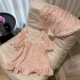 Cross-border exclusive foreign trade new ladies pajamas home clothes sweet lace short sleeve shorts set cardigan batch