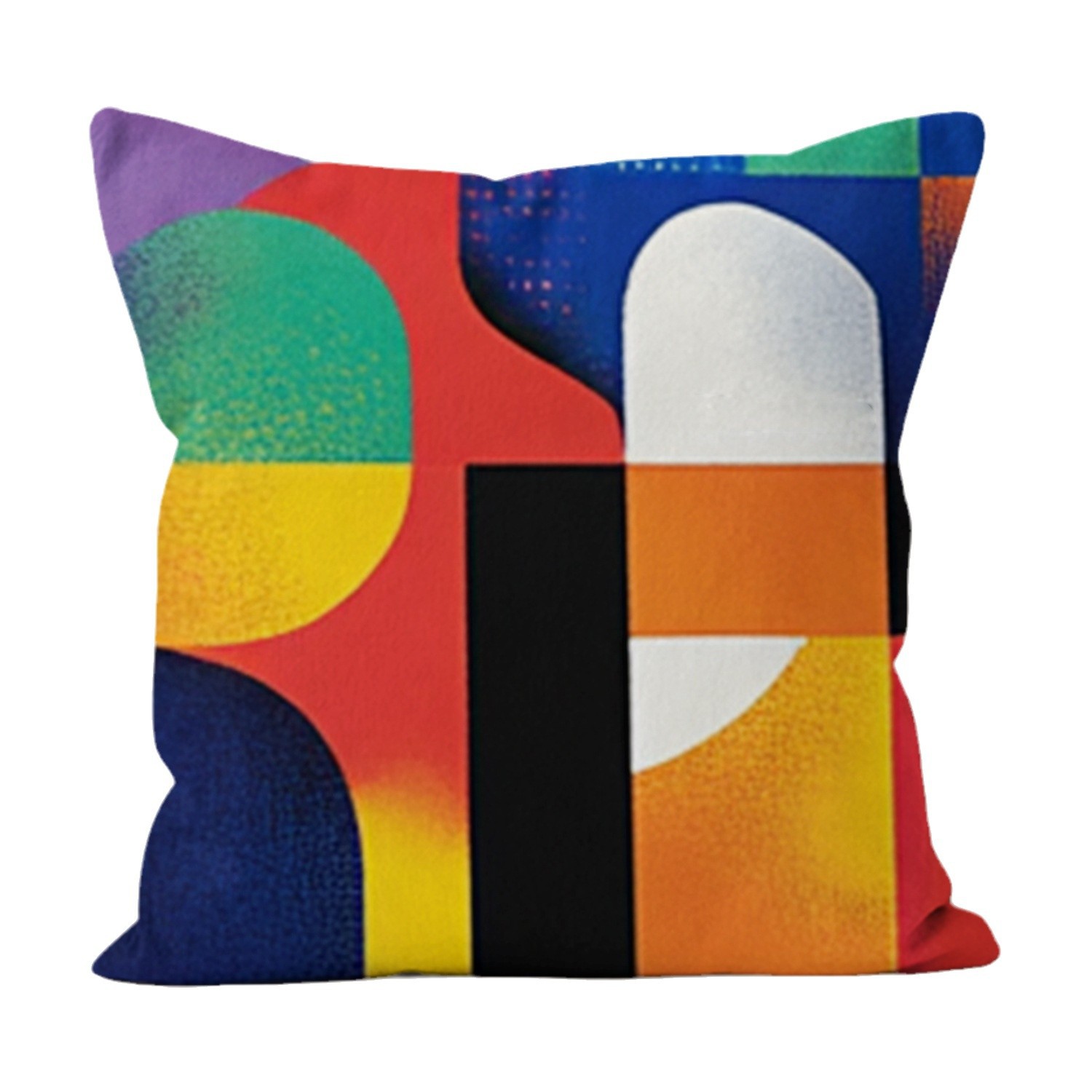 Amarillo azul pop almohada abstracción geométrica automóvil protector de cintura almohada de decoración de sofá de oficina almohada de almuerzo