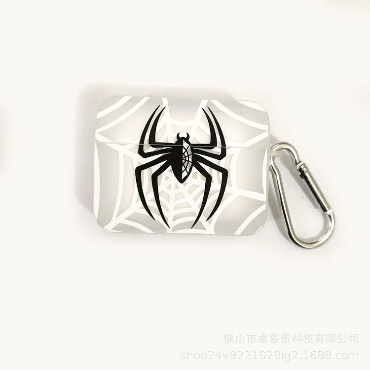 Gran araña para Airpods Apple Bluetooth auriculares inalámbricos cubierta de cubierta cuadrada contra caídas dibujos animados creativos image 4