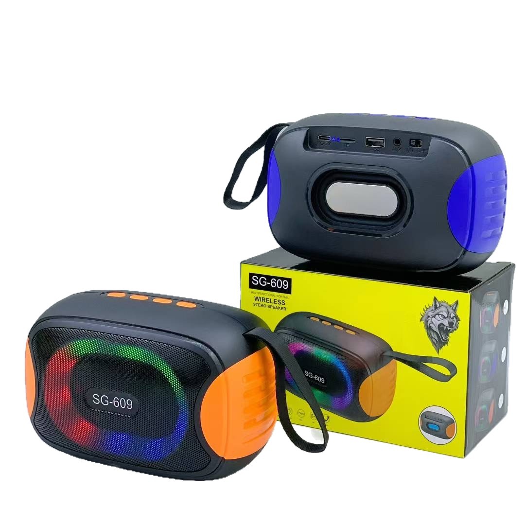 Transfronterizo nuevo SG - 609 altavoz Bluetooth portátil RGB al aire libre subwoofer portátil tarjeta de escritorio TWS audio