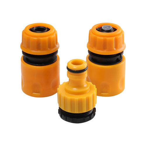 Brand new material ABS 4 points water-stopping nipple head 3-in-1 set water gun quick connector bulk wholesale