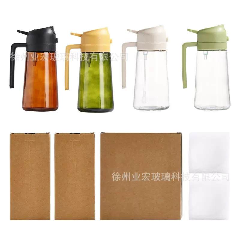 跨境亚马逊热销喷倒油瓶套装按压喷倒两用油壶套装组合油醋喷雾器