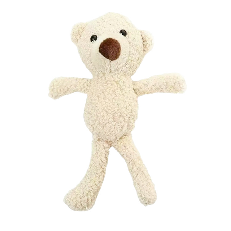 Teddy Bear Plush Toy Cute Little Teddy Bear Mini Doll Cartoon Kids Book Bag Hook Ornament for Girls