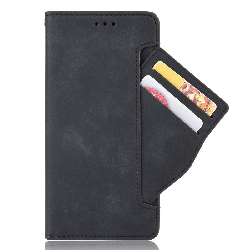 For Samsung Z folD65432 Leather Case Galaxy Z Fold 5 Multi Card Slot Phone Case Flip Money Skin Sense
