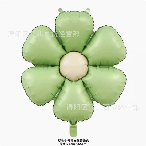 Matte Six-petal Daisy – Medium Green