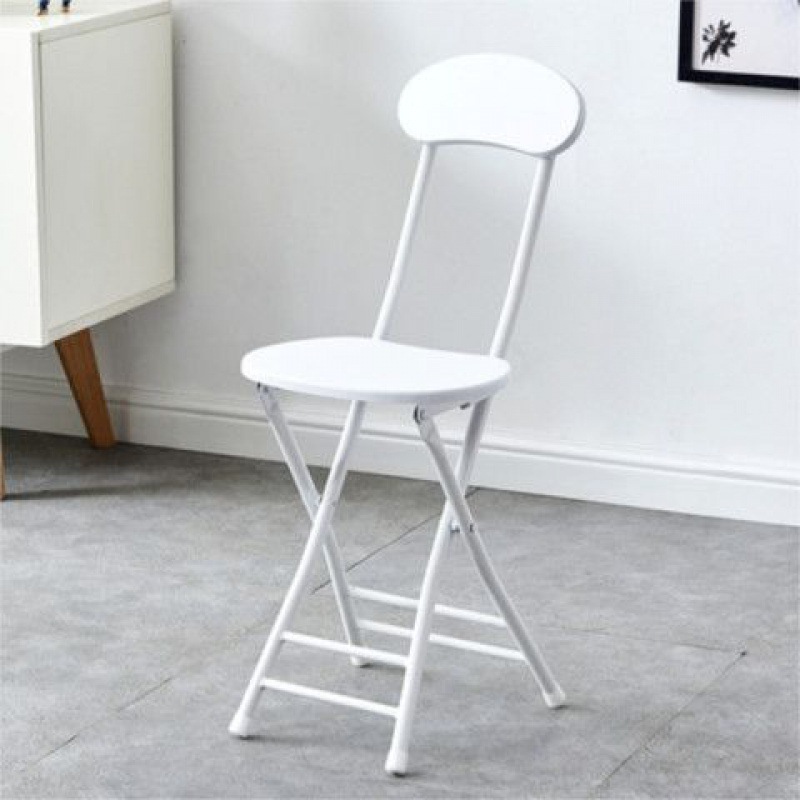 Taburete plegable silla de comedor doméstica taburete silla de respaldo silla de entrenamiento silla de dormitorio de estudiantes silla de computadora simple taburete redondo plegable