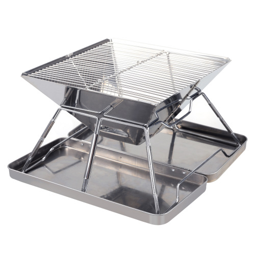 B4 outdoor barbecue grill portable folding stainless steel barbecue grill for 3-4 people picnic barbecue grill medium size wholesale