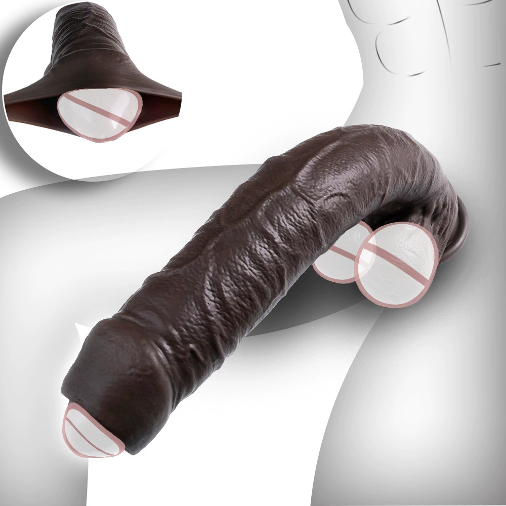 Граничная foreskin мягкий жидкий силикон супер имитация пениса для женской мастурбации устройство ручной взрослый секс товары