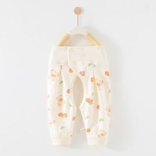 婴儿裤子新生52码9开裆开档秋冬a类小月龄初生女宝宝分体纯棉秋裤