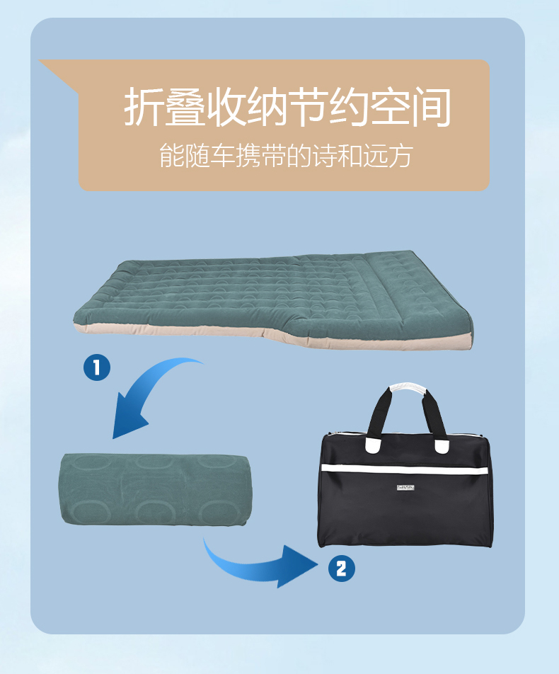 SUV inflatable mattress for Audi Q5L, Prado, Highlander, X-Trail, CRV, Teramont X, trunk sleeping pad, car air mattress