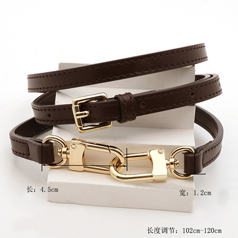 Premium coffee 1.2cm shoulder strap gold buckle