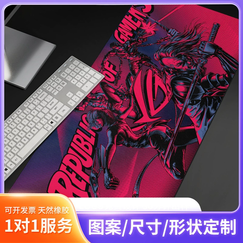 Gaming mouse pad desk mat, large non‑slip surface, increased thickness 2–5 мм, multiple patterns