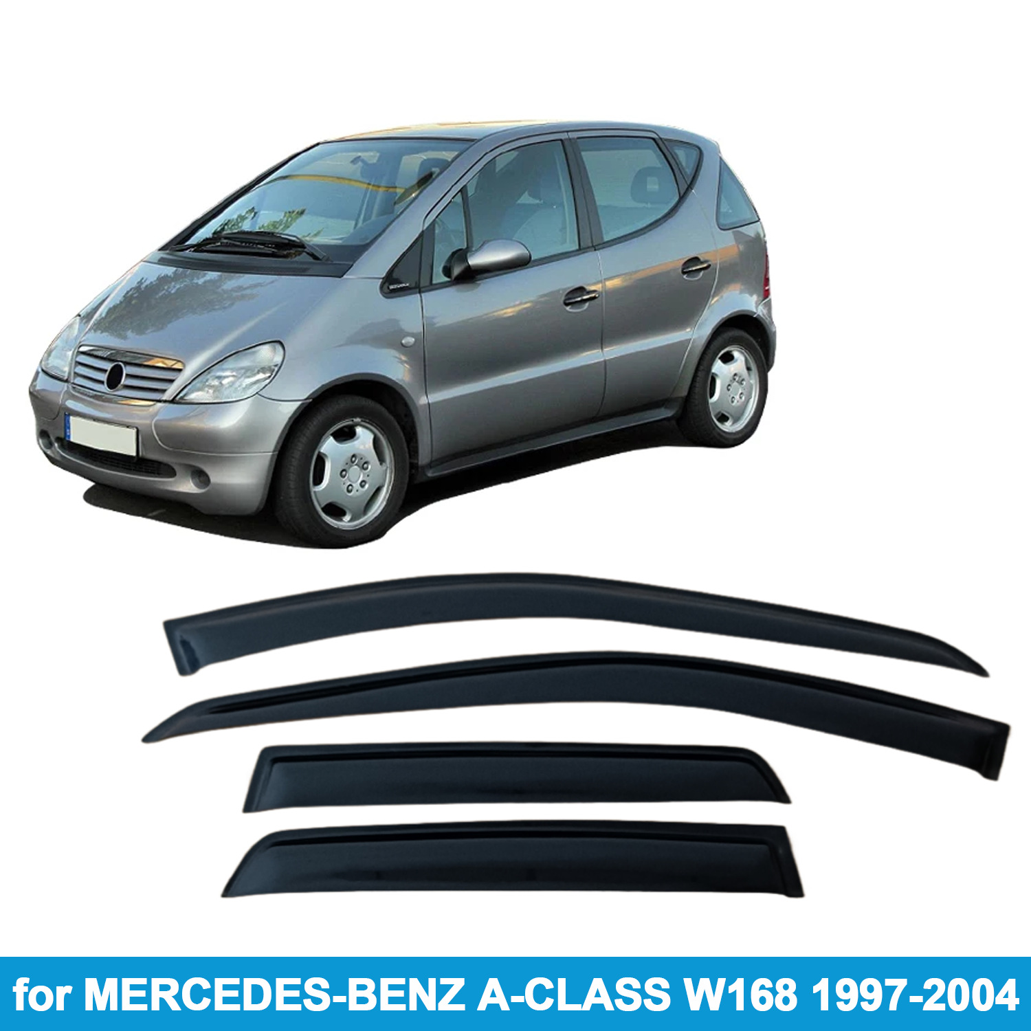 Mercedes A-Class W168 üçün yan pəncərə yağış qoruyucusu