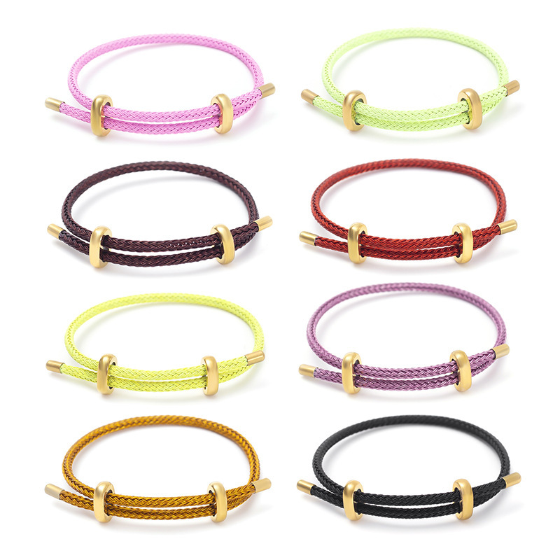 304 Stainless Steel Material Simple Style Solid Color 304 Stainless Steel Bracelets In Bulk