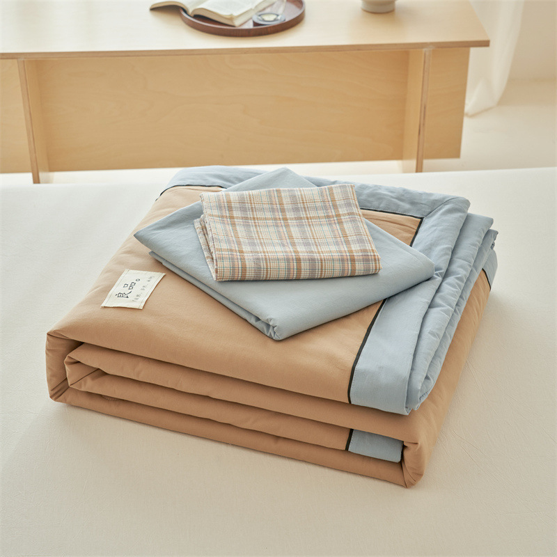 Edredón de aire acondicionado de algodón edredón fresco de verano edredón individual lavable a máquina en verano edredón de verano dormitorio de estudiantes edredón delgado núcleo 3