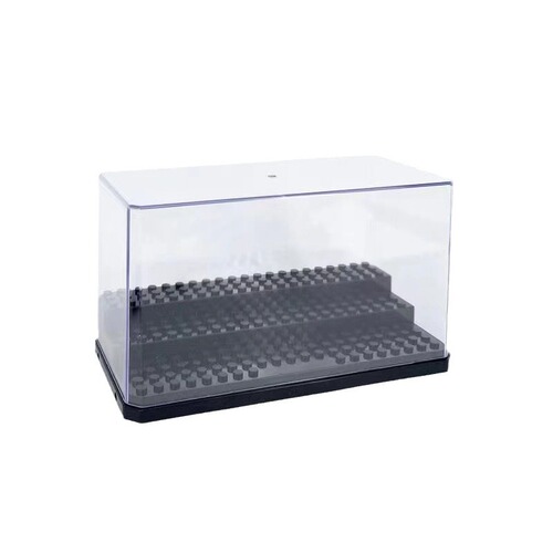 Compatible LEGO Small-Brick Minifigure Display Box Stand, Acrylic Panel Decorative Piece, Transparent Dustproof Storage Case