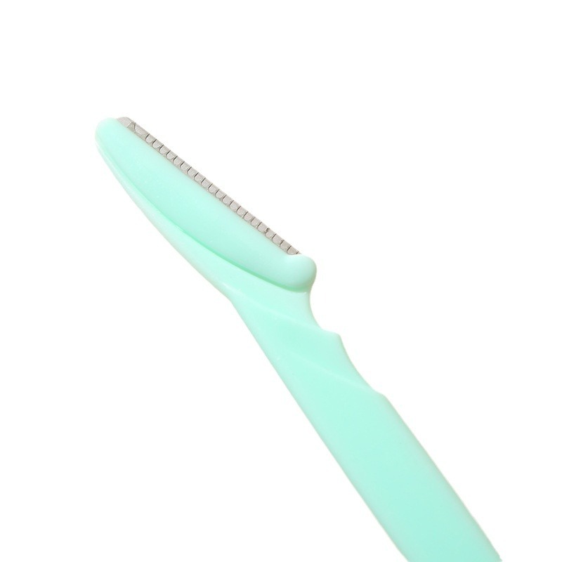 Cuchillo de cejas de mango largo, hoja de acero inoxidable, hoja de afeitado, cuchillo de cejas plegable pequeño y portátil para niñas, trabajador de belleza 12