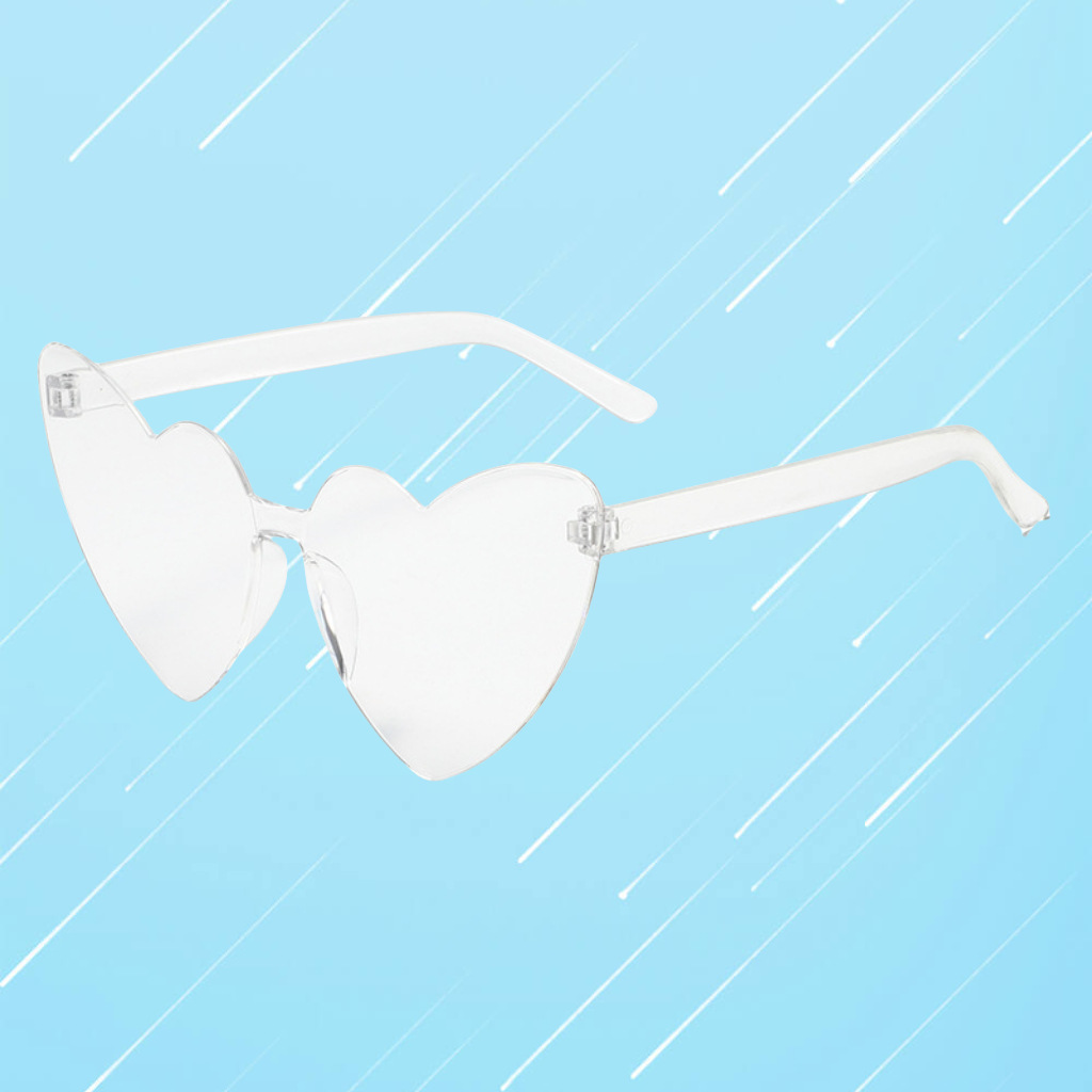 Gafas en forma de corazón Fábrica Gafas de amor de color gelatina de caramelo Personalidad Gafas de sol europeas y americanas Gafas de sol de corazón de melocotón para hombres y mujeres