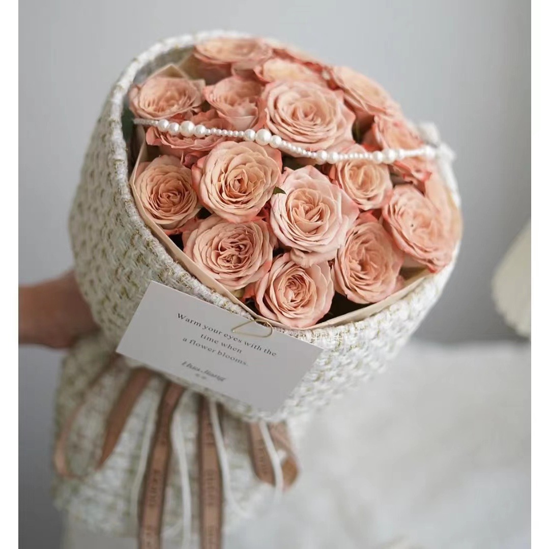 Pequeña fragancia tela tela ramo de flores papel de embalaje red red ramo de tela coreana material de embalaje de bricolaje hecho a mano