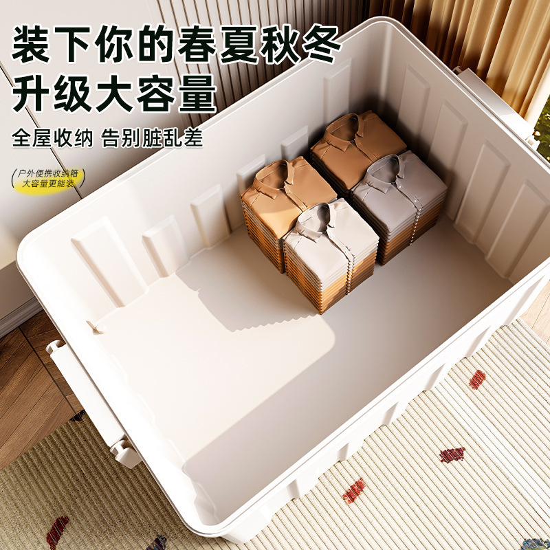 收纳箱家用大容量衣服整理箱户外搬家储物箱子车载玩具书本收纳盒|undefined