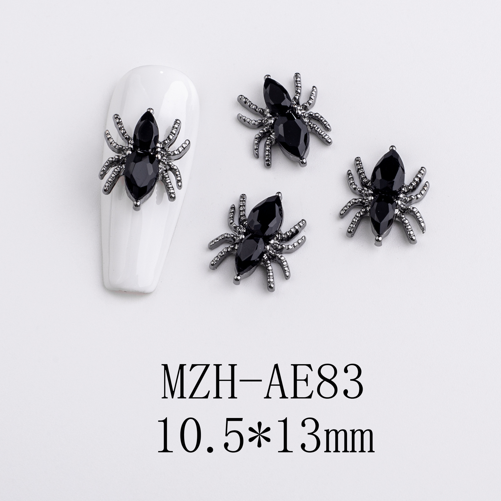 5g Weight Nail Decoration Accessories Nail Supplies 10 PCS/Package Quantity Alloy Material Halloween Festival Cross, Spider, Skull Pattern Retro, Classic Style Style Halloween Retro Classic Style Cross Spider Skull Alloy Nail Decoration Accessories 10 PCS/Package 15