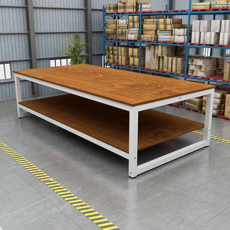 화이트 프레임 + 골든 오크 [핫 셀러] - 길이 120 폭 60 높이 74cm [더블 레이어 모델]