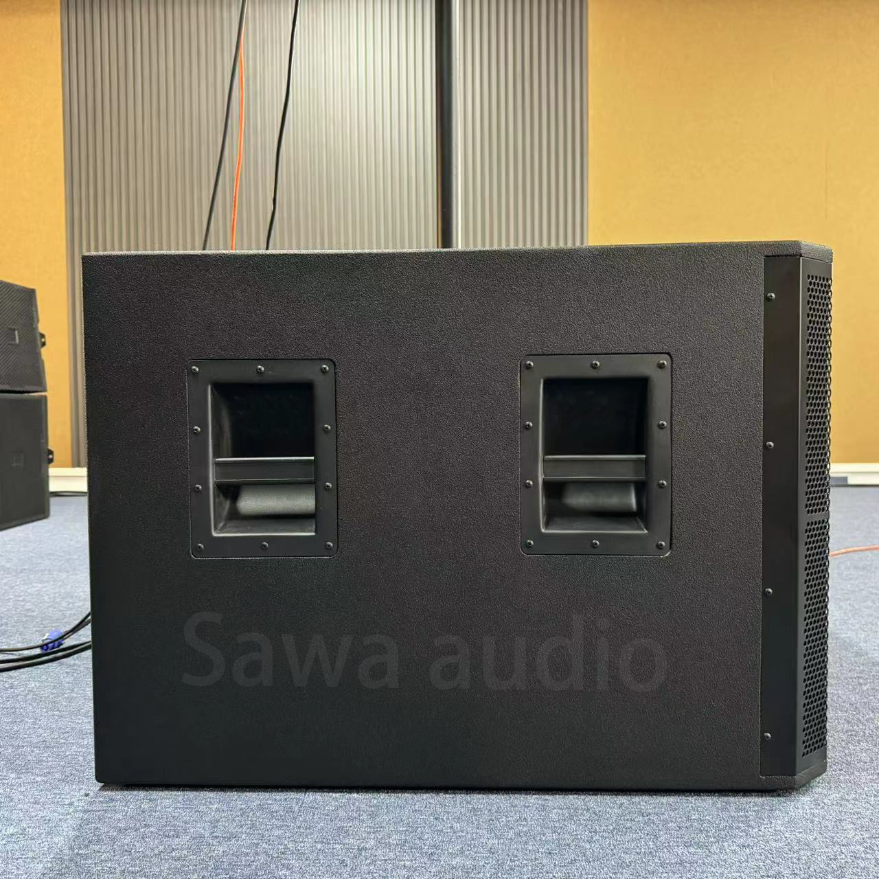 Doble 18 pulgadas subwoofer altavoces profesionales al aire libre altavoces de alta potencia conferencias bar escenario sonido de matriz lineal