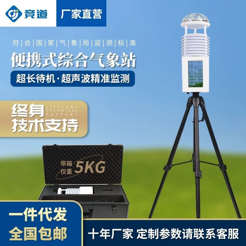 Миниатюрная портативная скорость ветра и ветровой направлятор мобильный метеорологический монитор аварийный автоматический небольшой переносной метеорологической станции
