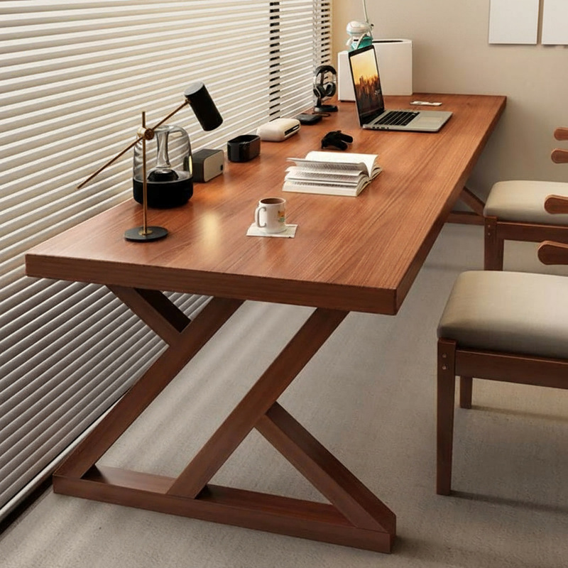 Solid Wood Core Desk Student Home Computer Desk to Living Room Large Board Table Bedroom Double Rectangular Work Table