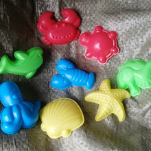 印模塑料配件海星贝壳螃蟹海豚乌龟乌贼龙虾8件套海洋模具模型