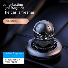 車載香薰太陽能擺件創意籃球汽車內飾裝飾清香不刺鼻旋轉香水擺件