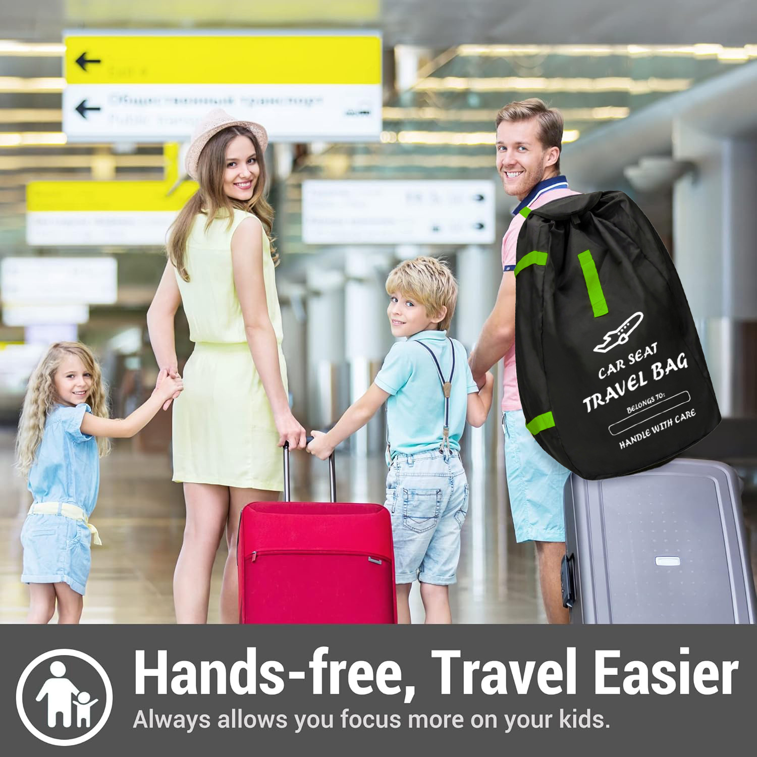 Kindersitz-Reisetasche Flugzeugtasche Kinderwagentasche Aufbewahrungstasche Korb Staubbeutel
