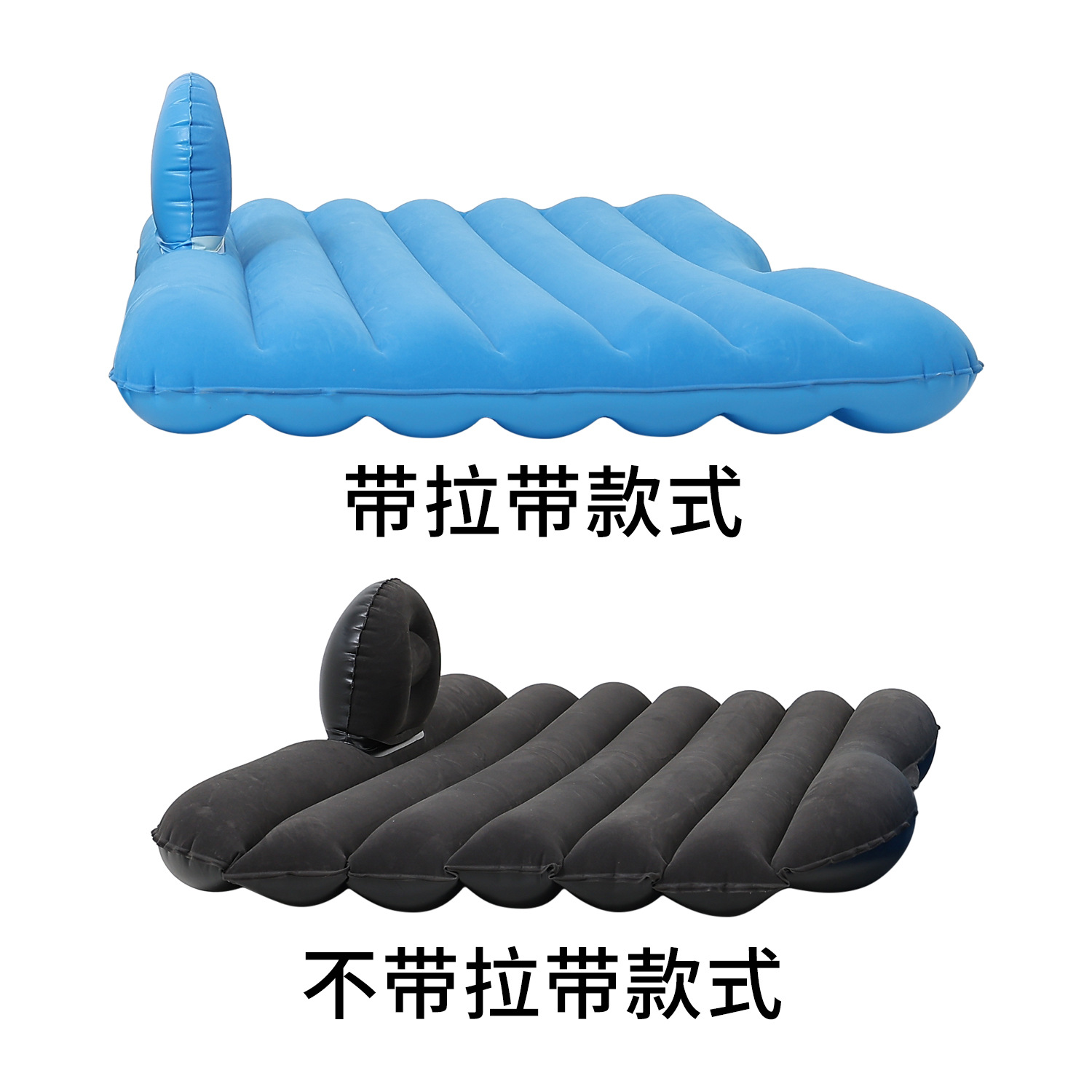 Manufacturer's In-Stock Portable Folding Car Air Mattress, Thickened Waterproof Outdoor Travel Bed, Self-Driving Camping Flocking Bed